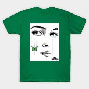 Green flutter T-Shirt